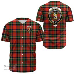 Scottish Stewart Royal Modern Clan Tartan Baseball Jersey - Crest Classic Scottish Plaid Tartan Plaid