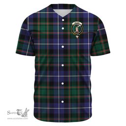 Scottish MacRae Hunting Modern Clan Tartan Baseball Jersey - Crest Classic Scottish Plaid Tartan Plaid