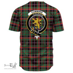 Scottish Cumming Hunting Ancient Clan Tartan Baseball Jersey - Crest Classic Scottish Plaid Tartan Plaid