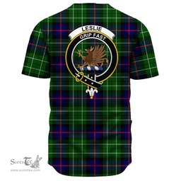 Scottish Leslie Hunting Ancient Clan Tartan Baseball Jersey - Crest Classic Scottish Plaid Tartan Plaid