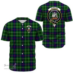 Scottish Duncan Modern Clan Tartan Baseball Jersey - Crest Classic Scottish Plaid Tartan Plaid