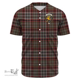 Scottish Nicolson Hunting Weathered Clan Tartan Baseball Jersey - Crest Classic Scottish Plaid Tartan Plaid