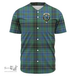 Scottish MacInnes Ancient Clan Tartan Baseball Jersey - Crest Classic Scottish Plaid Tartan Plaid