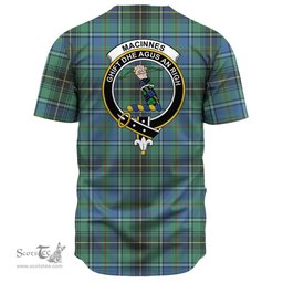 Scottish MacInnes Ancient Clan Tartan Baseball Jersey - Crest Classic Scottish Plaid Tartan Plaid