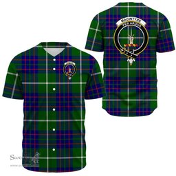 Scottish MacIntyre Hunting Modern Clan Tartan Baseball Jersey - Crest Classic Scottish Plaid Tartan Plaid