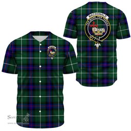 Scottish MacDonald of the Isles Hunting Modern Clan Tartan Baseball Jersey - Crest Classic Scottish Plaid Tartan Plaid