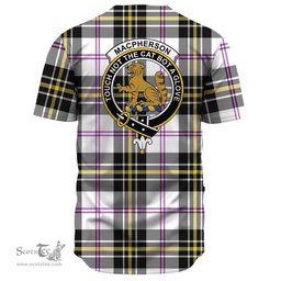 Scottish MacPherson Dress Modern Clan Tartan Baseball Jersey - Crest Classic Scottish Plaid Tartan Plaid