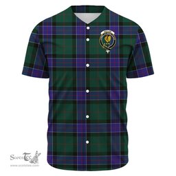 Scottish Sinclair Hunting Modern Clan Tartan Baseball Jersey - Crest Classic Scottish Plaid Tartan Plaid