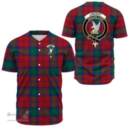 Scottish Lindsay Modern Clan Tartan Baseball Jersey - Crest Classic Scottish Plaid Tartan Plaid