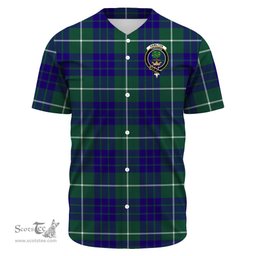 Scottish Hamilton Hunting Modern Clan Tartan Baseball Jersey - Crest Classic Scottish Plaid Tartan Plaid