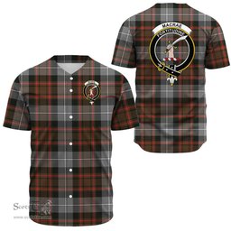 Scottish MacRae Hunting Weathered Clan Tartan Baseball Jersey - Crest Classic Scottish Plaid Tartan Plaid