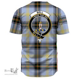 Scottish Bell of the Borders Clan Tartan Baseball Jersey - Crest Classic Scottish Plaid Tartan Plaid
