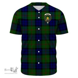 Scottish Dundas Modern 02 Clan Tartan Baseball Jersey - Crest Classic Scottish Plaid Tartan Plaid