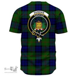 Scottish Dundas Modern 02 Clan Tartan Baseball Jersey - Crest Classic Scottish Plaid Tartan Plaid