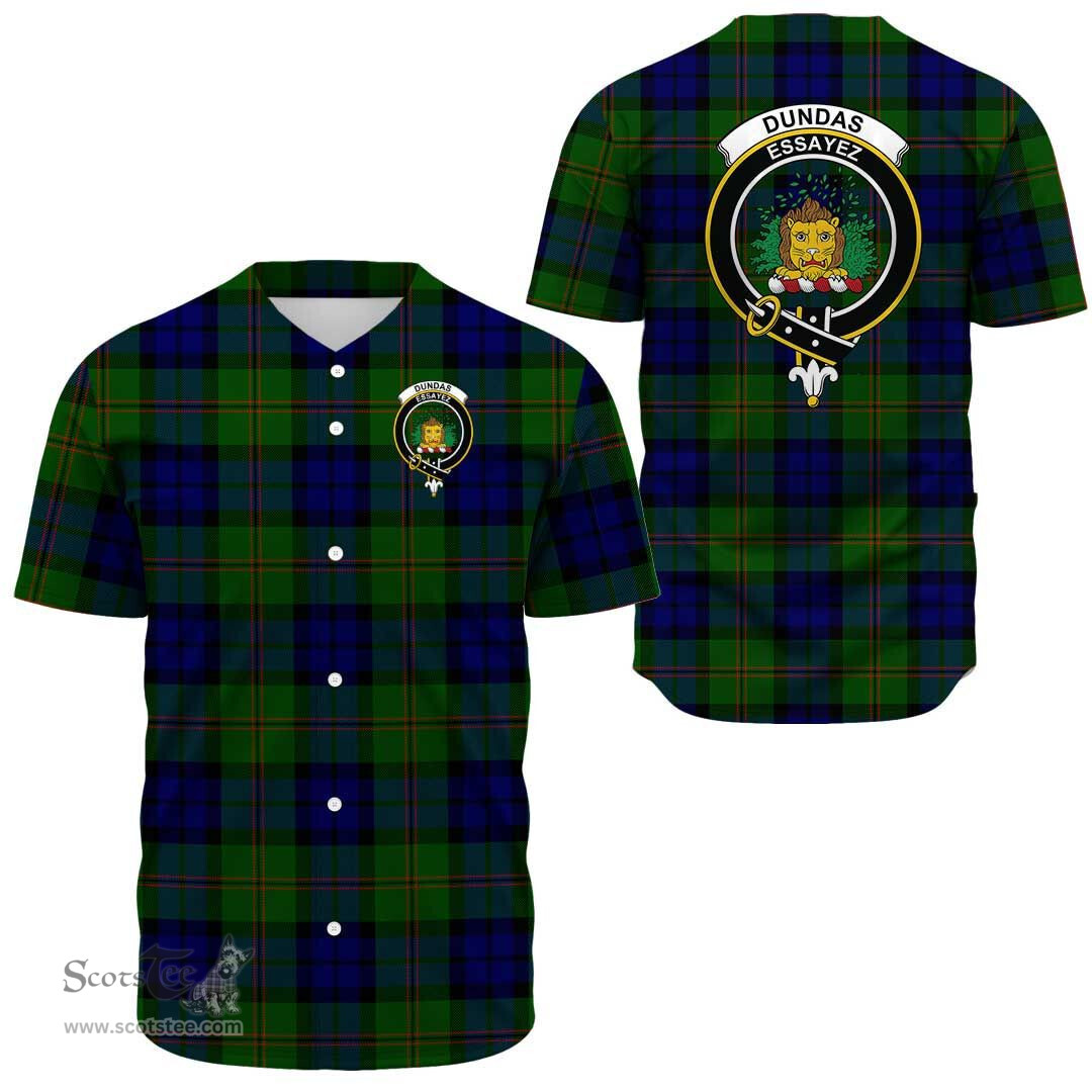 Scottish Dundas Modern 02 Clan Tartan Baseball Jersey - Crest Classic Scottish Plaid Tartan Plaid