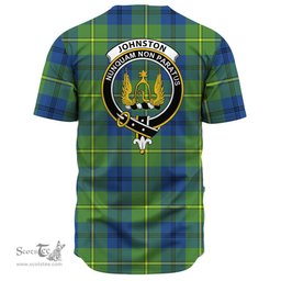 Scottish Johnston Ancient Clan Tartan Baseball Jersey - Crest Classic Scottish Plaid Tartan Plaid
