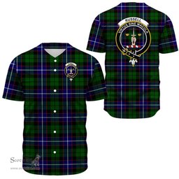 Scottish Russell Modern Clan Tartan Baseball Jersey - Crest Classic Scottish Plaid Tartan Plaid