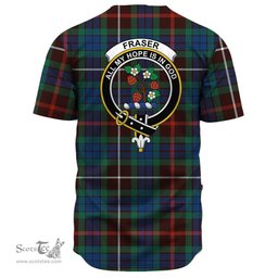 Scottish Fraser Hunting Ancient Clan Tartan Baseball Jersey - Crest Classic Scottish Plaid Tartan Plaid