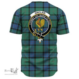 Scottish Sinclair Hunting Ancient Clan Tartan Baseball Jersey - Crest Classic Scottish Plaid Tartan Plaid