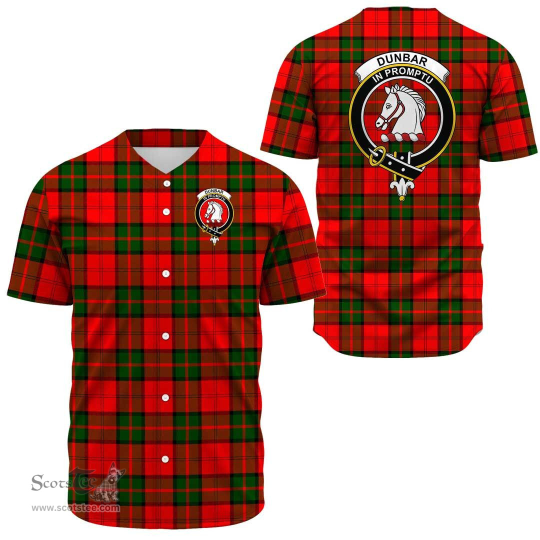 Scottish Dunbar Modern Clan Tartan Baseball Jersey - Crest Classic Scottish Plaid Tartan Plaid