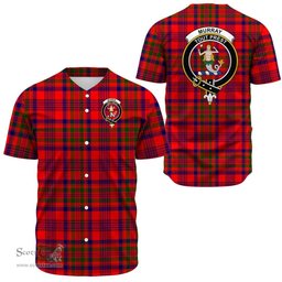 Scottish Murray of Tulloch Modern Clan Tartan Baseball Jersey - Crest Classic Scottish Plaid Tartan Plaid