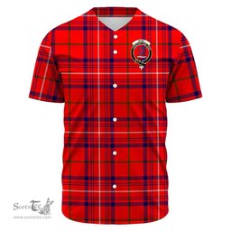 Scottish Rose Modern Clan Tartan Baseball Jersey - Crest Classic Scottish Plaid Tartan Plaid