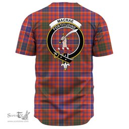 Scottish MacRae Ancient Clan Tartan Baseball Jersey - Crest Classic Scottish Plaid Tartan Plaid