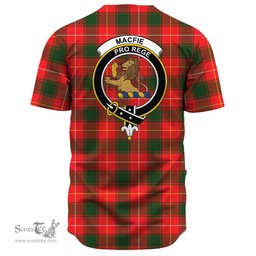 Scottish MacFie Clan Tartan Baseball Jersey - Crest Classic Scottish Plaid Tartan Plaid