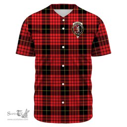 Scottish MacQueen Modern Clan Tartan Baseball Jersey - Crest Classic Scottish Plaid Tartan Plaid