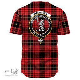 Scottish MacQueen Modern Clan Tartan Baseball Jersey - Crest Classic Scottish Plaid Tartan Plaid