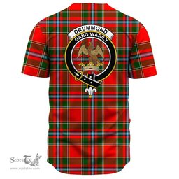Scottish Drummond of Perth Clan Tartan Baseball Jersey - Crest Classic Scottish Plaid Tartan Plaid