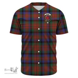 Scottish MacDuff Hunting Modern Clan Tartan Baseball Jersey - Crest Classic Scottish Plaid Tartan Plaid