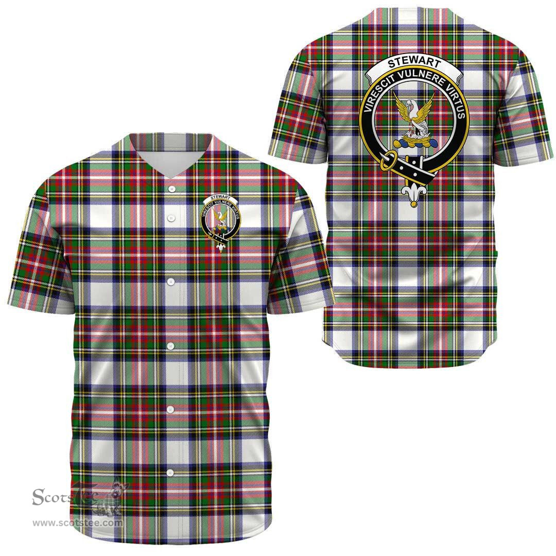Scottish Stewart Dress Modern Clan Tartan Baseball Jersey - Crest Classic Scottish Plaid Tartan Plaid