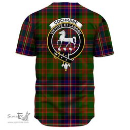 Scottish Cochrane Modern Clan Tartan Baseball Jersey - Crest Classic Scottish Plaid Tartan Plaid