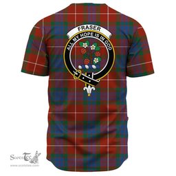 Scottish Fraser Ancient Clan Tartan Baseball Jersey - Crest Classic Scottish Plaid Tartan Plaid