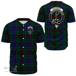 Scottish Davidson Modern Clan Tartan Baseball Jersey - Crest Classic Scottish Plaid Tartan Plaid