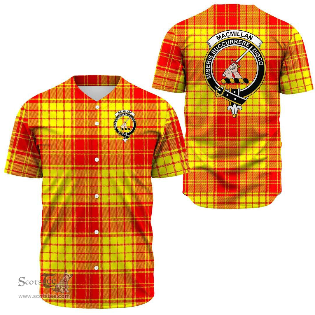 Scottish MacMillan Clan Clan Tartan Baseball Jersey - Crest Classic Scottish Plaid Tartan Plaid