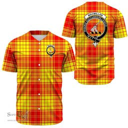 Scottish MacMillan Clan Clan Tartan Baseball Jersey - Crest Classic Scottish Plaid Tartan Plaid