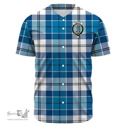 Scottish Roberton Clan Tartan Baseball Jersey - Crest Classic Scottish Plaid Tartan Plaid