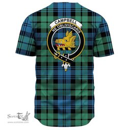 Scottish Campbell Ancient Clan Tartan Baseball Jersey - Crest Classic Scottish Plaid Tartan Plaid