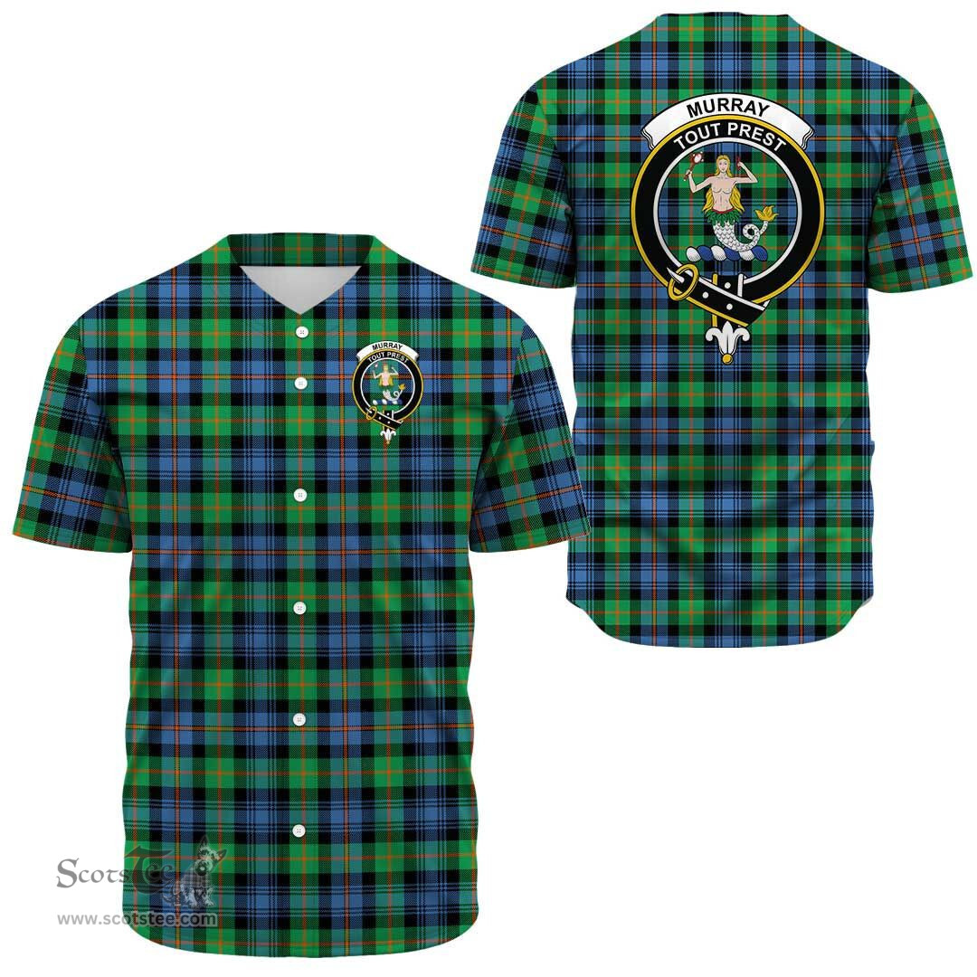 Scottish Murray of Atholl Ancient Clan Tartan Baseball Jersey - Crest Classic Scottish Plaid Tartan Plaid