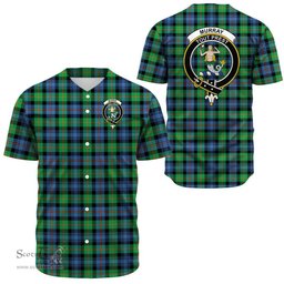 Scottish Murray of Atholl Ancient Clan Tartan Baseball Jersey - Crest Classic Scottish Plaid Tartan Plaid