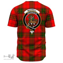 Scottish Maxwell Modern Clan Tartan Baseball Jersey - Crest Classic Scottish Plaid Tartan Plaid