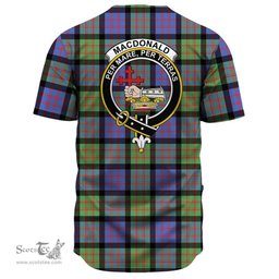 Scottish MacDonald Ancient Clan Tartan Baseball Jersey - Crest Classic Scottish Plaid Tartan Plaid