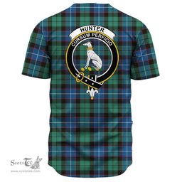 Scottish Hunter Ancient Clan Tartan Baseball Jersey - Crest Classic Scottish Plaid Tartan Plaid