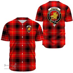 Scottish MacIver Modern Clan Tartan Baseball Jersey - Crest Classic Scottish Plaid Tartan Plaid