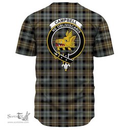 Scottish Campbell Argyll Weathered Clan Tartan Baseball Jersey - Crest Classic Scottish Plaid Tartan Plaid