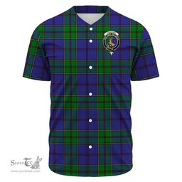 Scottish Strachan Clan Tartan Baseball Jersey - Crest Classic Scottish Plaid Tartan Plaid