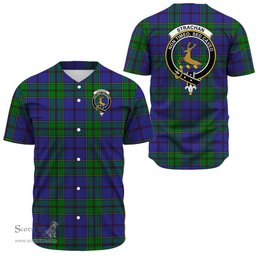 Scottish Strachan Clan Tartan Baseball Jersey - Crest Classic Scottish Plaid Tartan Plaid