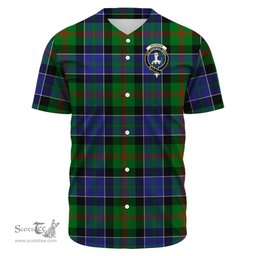 Scottish Paterson Clan Tartan Baseball Jersey - Crest Classic Scottish Plaid Tartan Plaid